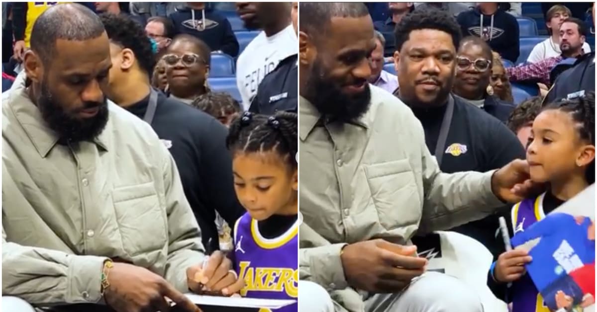 Wholesome Video Of LeBron James Signing An Autograph For Young Lakers ...