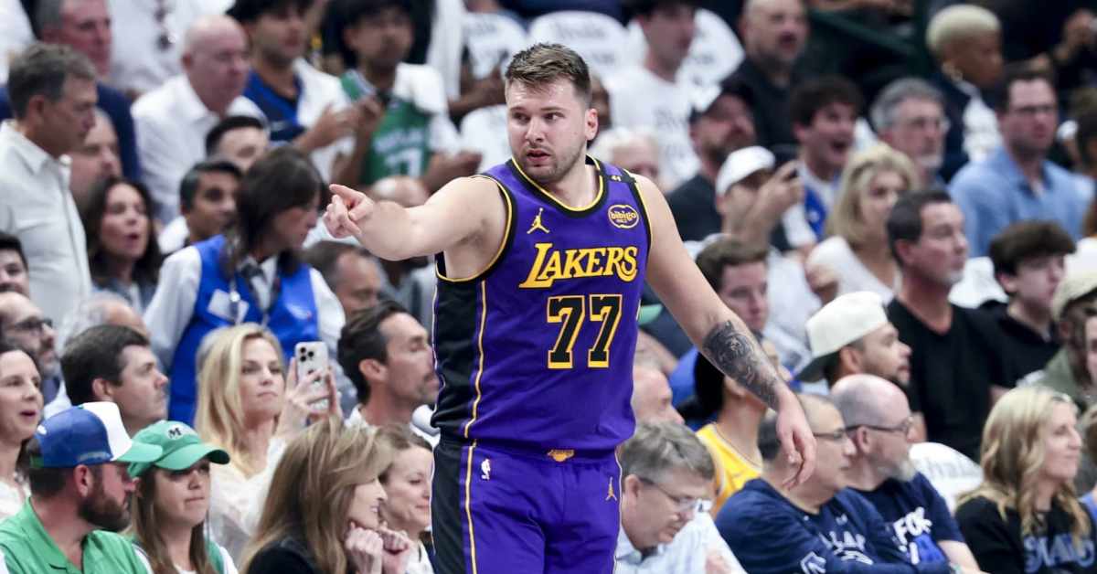 3 NBA Stars The Lakers Could Pair - Luka Doncic Reacts To A Play During The First Quarter Of A Game Against The Dallas Mavericks