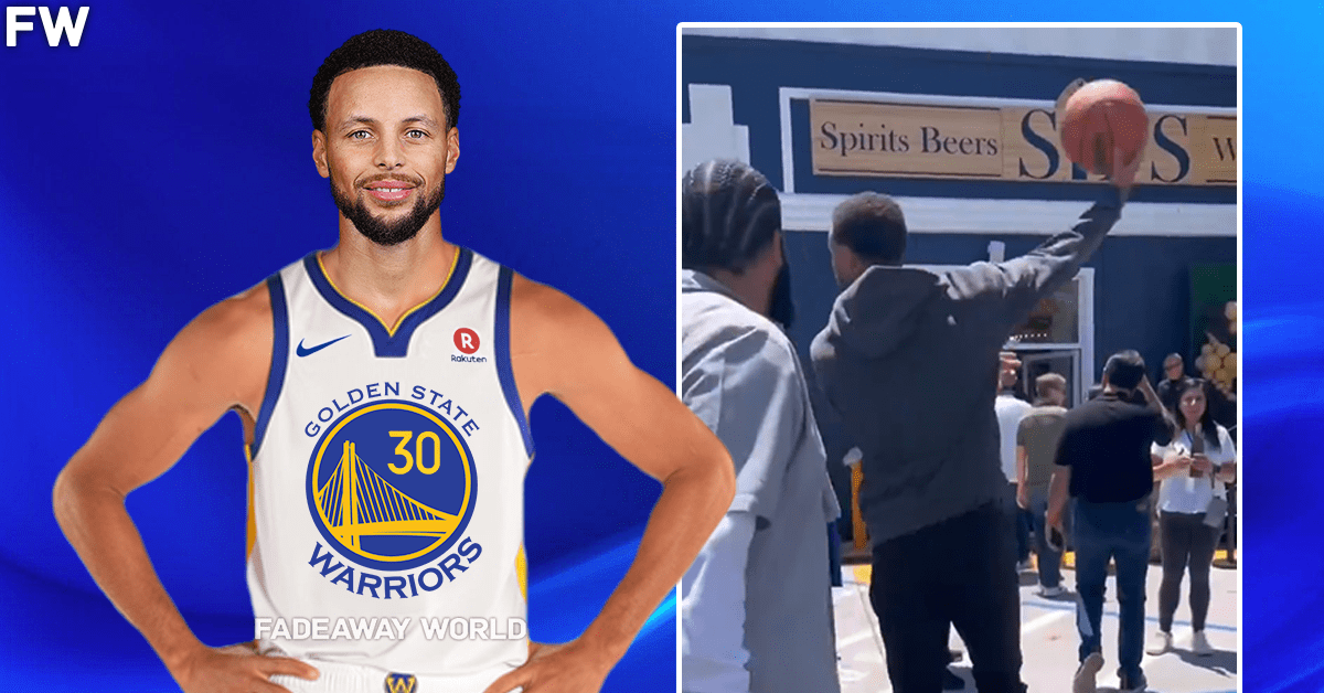 Stephen Curry Hits Insane One-Handed Shot During Benicia Visit - Fadeaway  World