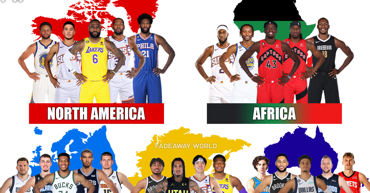 The Best NBA Starting Five From Every Continent - Fadeaway World