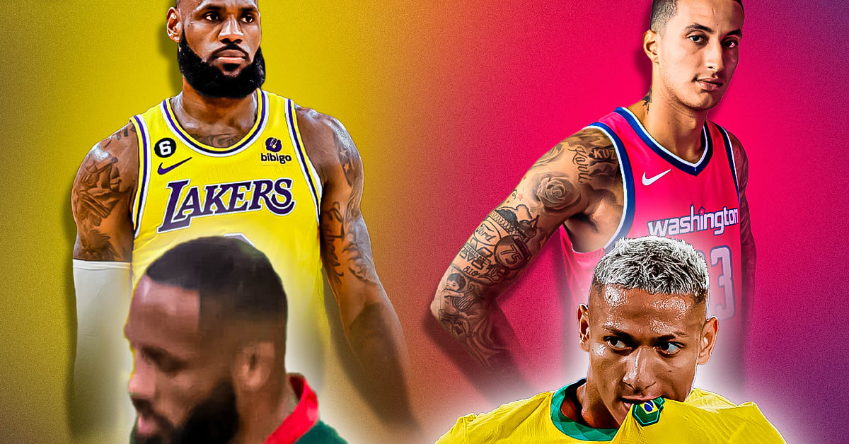 LeBron James And Kyle Kuzma React To Their Doppelgangers At 2022 FIFA World Cup Fadeaway World