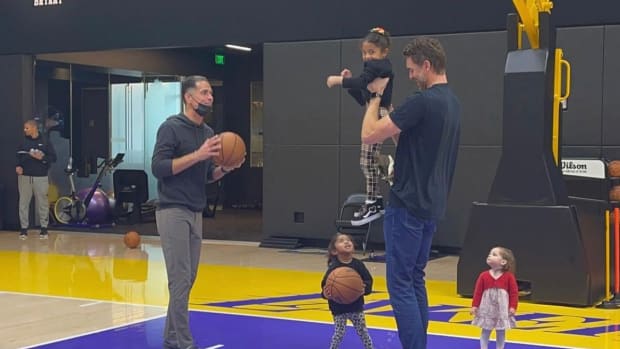 Pau Gasol Has Heart Warming Reunion With Kobe Bryant's Family At Lakers Training Facility