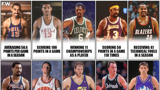 15 Most Unbreakable Records: Wilt Chamberlain's 100 Point In One Game, Bill Russell's 11 Championships