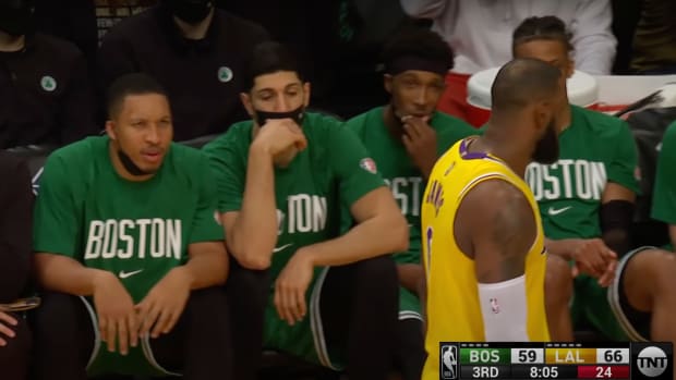 Enes Kanter Freedom Stayed Quiet When LeBron James Spoke To The Celtics Bench And Gave Him An Opportunity To Say Something