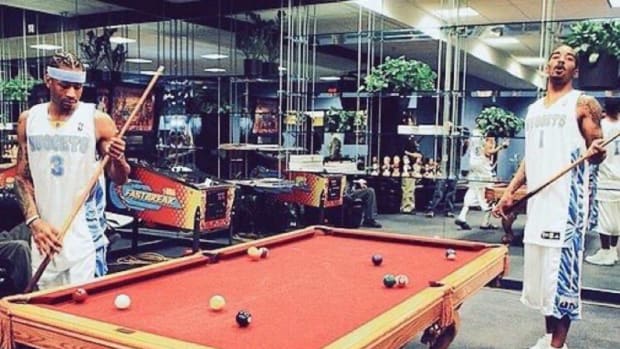 Iconic Picture Of Allen Iverson And JR Smith Playing Pool During Halftime Goes Viral