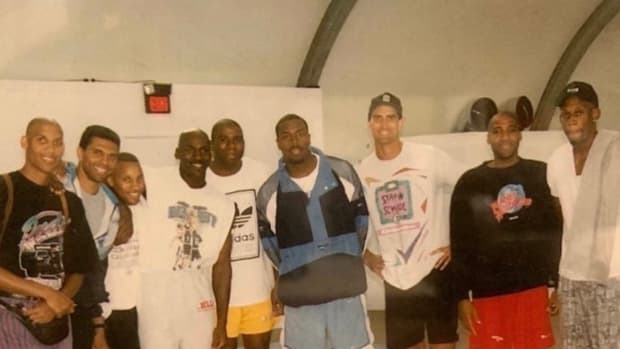 Tim Grover Shared An Iconic Photo Of Michael Jordan, Magic Johnson, Dennis Rodman, Reggie Miller, And Other Stars From The Space Jam 'Jordan Dome'