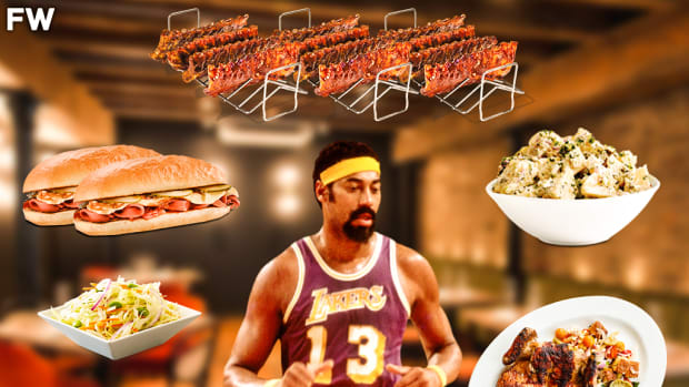 Wilt Chamberlain Could Eat Like No Other Player In NBA History: "There Were Three Racks Of Ribs... One Pound Brisket Sandwiches... Coleslaw, Potato Salad, Barbecued Beans, Barbecued Chicken."