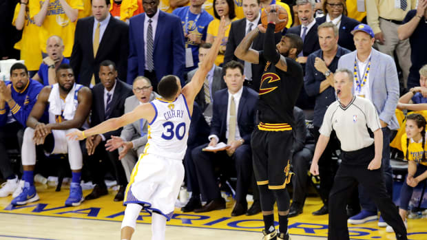 Stephen A. Smith Defends Kyrie Irving After Altercation With Cavs Fans: "Kyrie Averaged 27 In That Finals And Hit The Dagger To Secure The Title.”