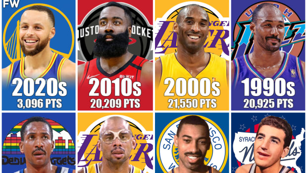 NBA's Leading Scorer By Decade: Wilt Chamberlain Almost Scored 25k Points, Karl Malone Surprisingly Led The 90s