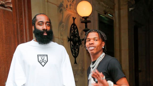 NBA Fans React To Philadelphia 76ers Potentially Using Rapper Lil Baby To Sign James Harden Next Season: "Lil Baby Influencing League Changing Decisions We Live In A Simulation."