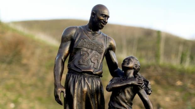 Statue Of Kobe Bryant And Daughter Gianna Placed At Site Of Helicopter Crash