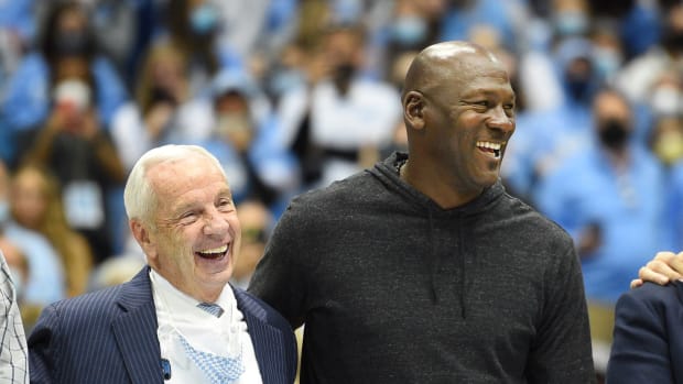 Michael Jordan Spotted At North Carolina Game To Honor Coach Roy Williams