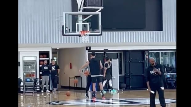 Fans React After Seeing Ben Simmons Work On His Shooting With Kyle Korver At Nets Practice Facility