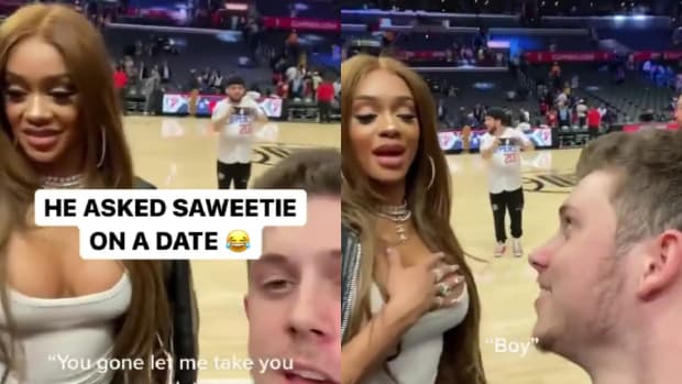NBA Fan Asks Saweetie For A Date After Spotting Her Courtside: "Air Ball"