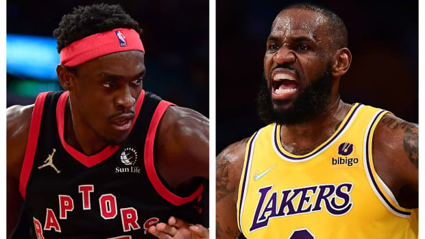 LeBron James Tries To Explain How He Got Fouled After Elbowing Pascal Siakam In The Face