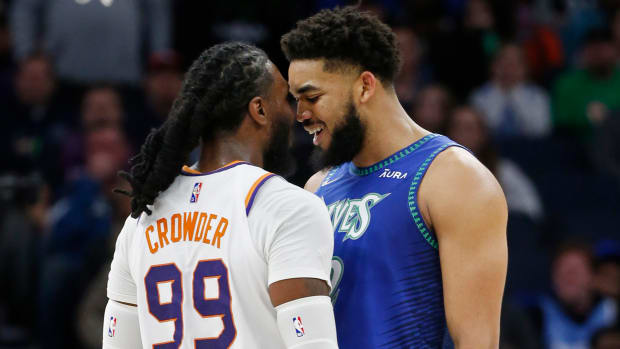 Karl-Anthony Towns And Jae Crowder Get Into a Scuffle After Disrespectful Poster Dunk By KATDraft SharePreviewPublish