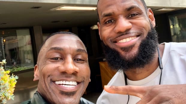 Skip Bayless' Hilarious Reaction To Shannon Sharpe's Picture With LeBron James In 2018: "I Think LeBron Set The Whole Thing Up To Get His Picture On Undisputed."