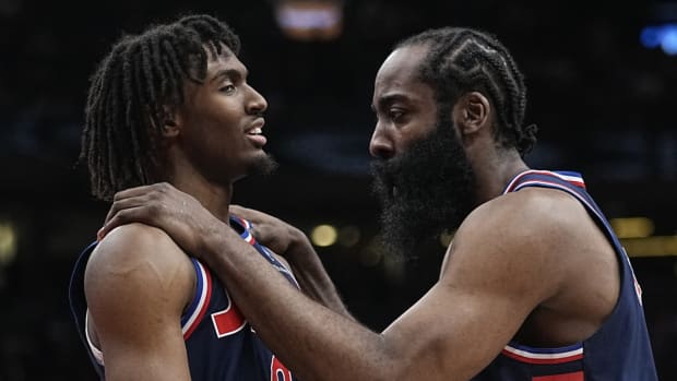 NBA Fans Argue If Tyrese Maxey Didn't Want To Sit Next To James Harden: "He Was Called By Assistant Coach Or He Has Already Had Enough Of James Harden"