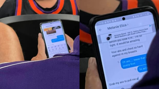 Suns Fan Was Caught Sending Naughty Messages In The Middle Of Game 2 vs. Mavericks