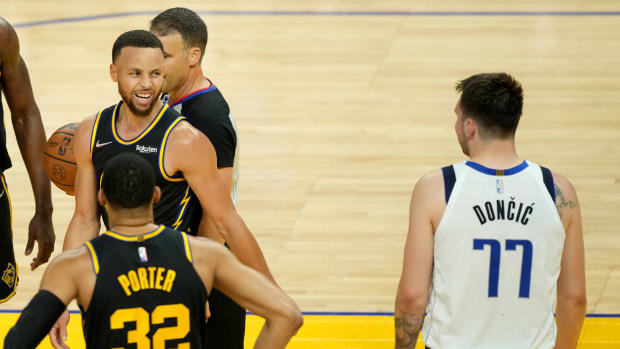 NBA Fans React To Golden State Warriors Blowout Win Over Dallas Mavericks In Game 1: "Don't Compare Steph Curry With Luka Doncic Again"