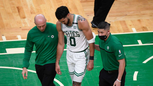 Jayson Tatum On His Injury In Game 3: "Felt Some Pain And Discomfort In My Neck And Down My Arm"