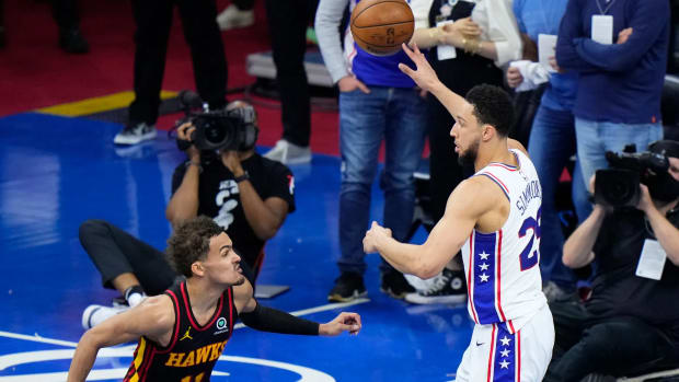 Trae Young Defends Ben Simmons For Passing The Ball In Game 7 vs. Hawks: "I Think He Kind Of Knew That I Was Going To Come Over And Foul Him. That's Why He Passed It Up."