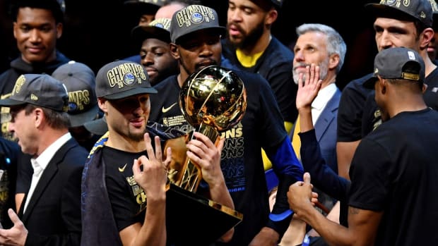 Klay Thompson Says The Golden State Warriors Are The Favorites To Win The NBA Championship: “Yeah, I’m Not Gonna Say Anybody Else… We Got Championship DNA And We Got Some Great Young Talent And We’re Just Meshing At The Right Time."