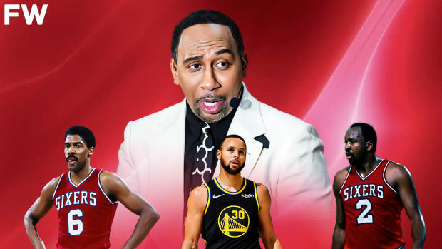 Stephen A Smith Claims That Steph Curry Is Already Greater Than Julius Erving And Moses Malone: "Steph Curry Has 3 Championships, They Don't"
