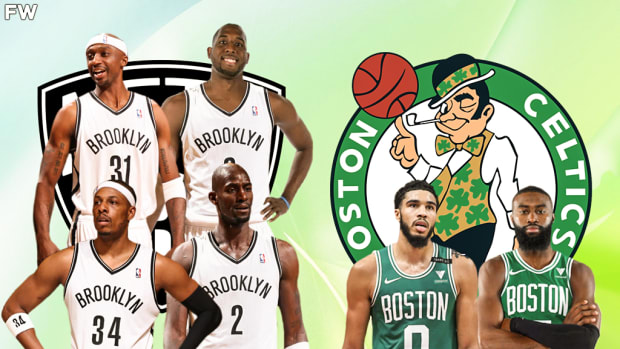 The Boston Celtics Traded Kevin Garnett, Paul Pierce, Jason Terry, And DJ White To The Nets, And Got The Draft Picks That Became Jaylen Brown And Jayson Tatum In The 2013 Blockbuster Trade