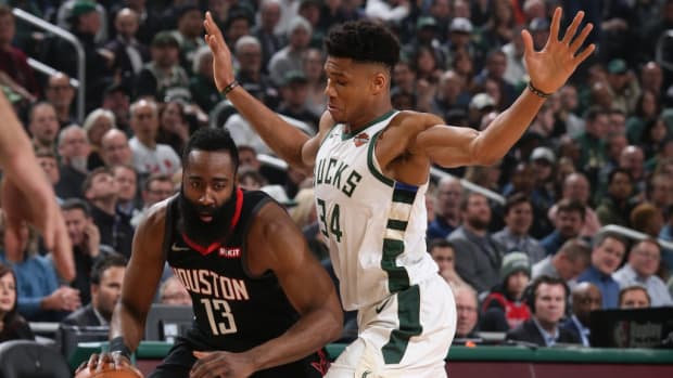 Giannis Antetokounmpo Denies His Beef With James Harden: He Has A Framed  Jersey Of James Harden At His House - Fadeaway World