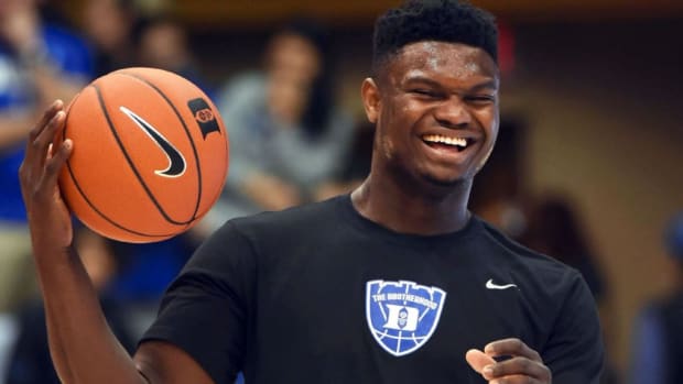 Zion Williamson Trolls Nike By Wearing Full Adidas Suit During Instagram Live Video