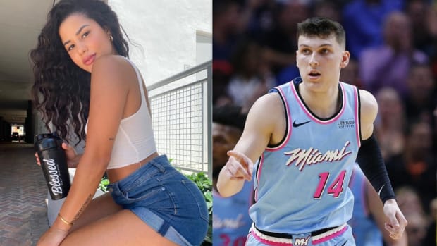 Katya Elise Henry Is Happier Than Everybody After Tyler Herro Made The Finals With The Heat