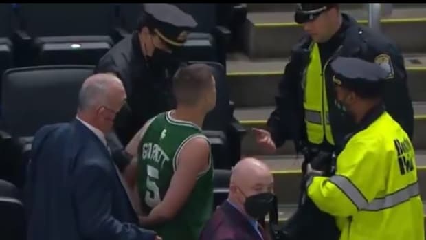 Nets: Kyrie Irving incensed after fan throws water bottle at him