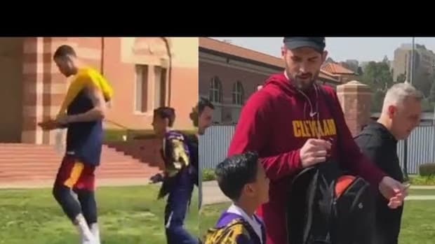 Larry Nance Jr. Completely Ignores Young Cavaliers Fan, Kevin Love Makes Fan’s Day With An Autograph