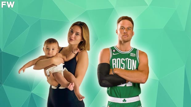 NBA Fan Held Up A Photo Of Lana Rhoades And Her Baby In The Front Of Blake Griffin From A Courtside Seat To Troll Him