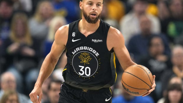 Stephen Curry's Reaction To Andrew Nembhard Drilling A Three-Pointer Over Him Goes Viral