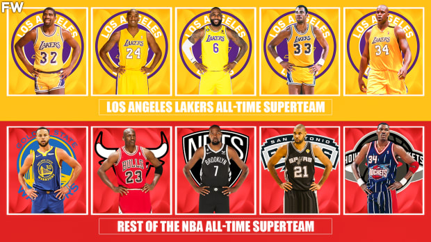 Los angeles Lakers all Time Starting Five Baby One-Piece for Sale by  DefeatedWong