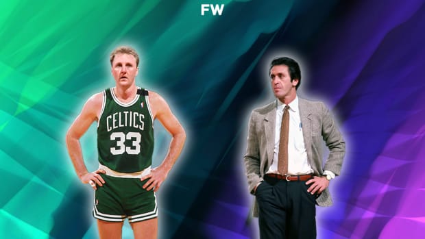 When Larry Bird says that and doesn't take off his jacket for the shootout,  you know he's about to bring it on 💯🔥 #NBA #Celtics #LarryBird