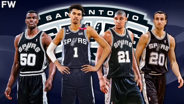 Victor Wembanyama is the new giant at Spurs, Tim Duncan and David Robinson  look tiny