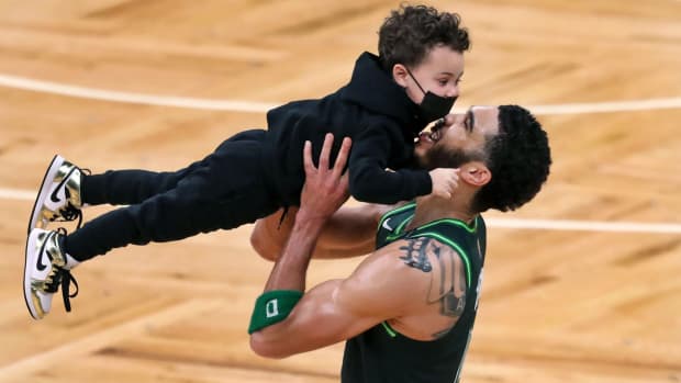 Jayson Tatum’s Heartwarming Answer To Being A Father To His Son Deuce: "If I'm A Role Model For Young Fathers Around The World, That's Great. I Think We Need More Role Models Like That. Just To Have More Male Fathers Present."