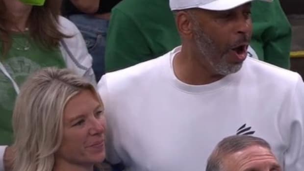 NBA Fans React After Dell Curry Shows Up With New Girl At Game 4 Of The NBA Finals: "Hey Babe, You Wanna Come Watch My Son Play?"