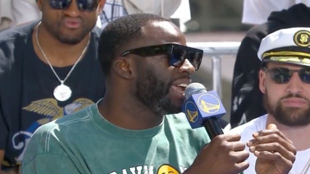 Draymond Green Pops Off During The Warriors' Championship Parade: "I Told Y'all Don't Let Us Win The F**king Championship... So I'm Just Going To Continue To Destroy People On Twitter."