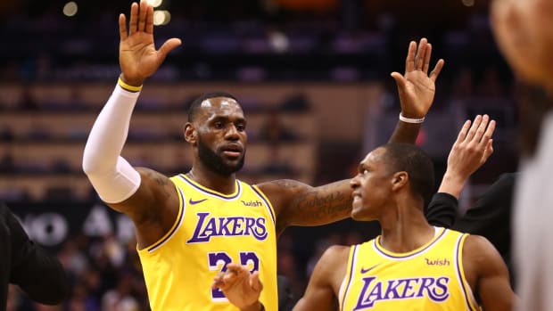 When Rajon Rondo Faked A Lob To LeBron James And LeBron Tried To Block The Shot: "This Is Funny As Hell."