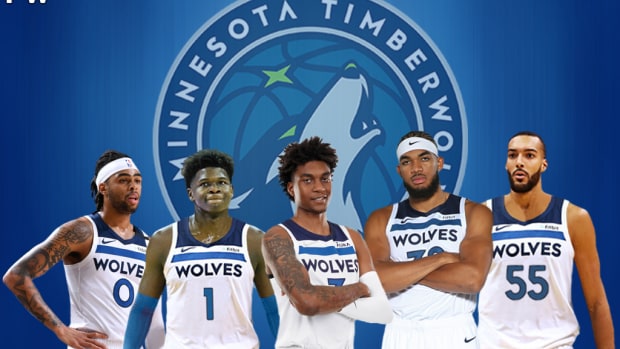 The Minnesota Timberwolves Starting 5 Has A Long Wingspan: D’Angelo Russell 6’10”, Anthony Edwards 6’9”, Jaden McDaniels 7’0”, Karl-Anthony Towns 7’4”, Rudy Gobert 7’9”