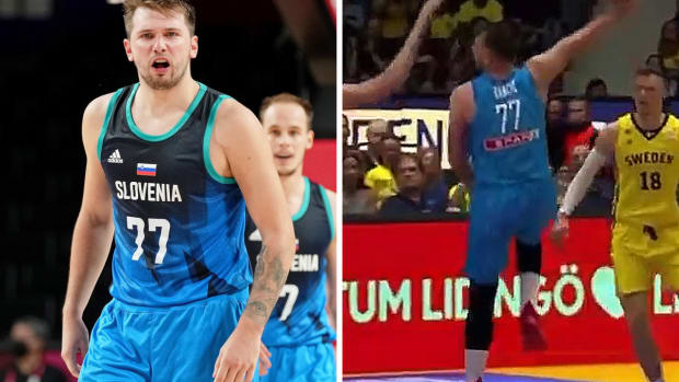 Video: Luka Doncic Pulls Out A Sensational Kareem Abdul-Jabbar Style Sky Hook During FIBA World Cup Qualifier Against Sweden