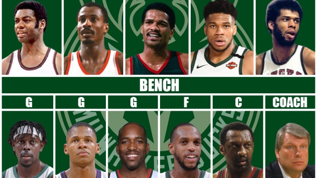 Milwaukee Bucks All-Time Starting Lineup, Bench, And Coach