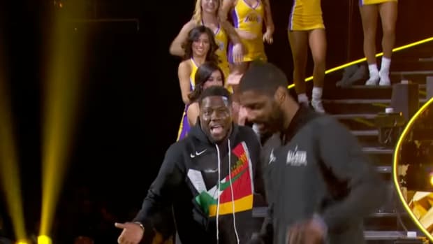 Kevin Hart Destroyed Kyrie Irving During The 2018 NBA All-Star Game Introductions: "LeBron, AD, Russ And KD All Laughing, Kyrie Is Just Serious As Hell"