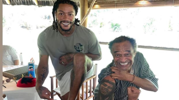 Derrick Rose And Joakim Noah’s Father Yannick Noah Show Similar Tattoos Of Bob Marley