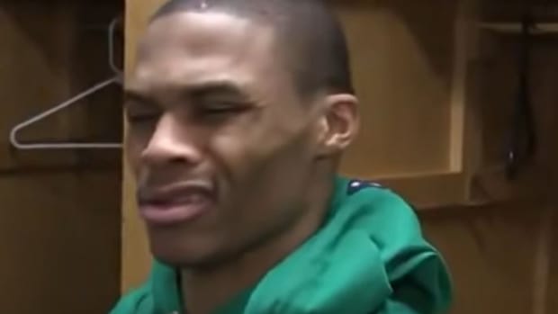 Russell Westbrook Once Had A Priceless Reaction When A Reporter Asked Him If The Thunder Lost The Game Or If The Jazz Won It