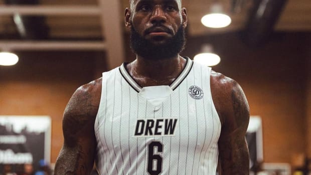 LeBron James Covered Up The Adidas Logo On His Drew League Jersey And Showed Full Loyalty To Nike